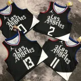 2022-23 Clippers LEONARD #2 Black Top Quality Hot Pressing NBA Jersey (Trapeze Edition)