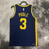 2022-23 WARRIORS POOLE #3 Dark blue Top Quality Hot Pressing NBA Jersey (Trapeze Edition)