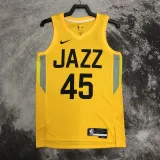 2022-23 JAZZ MITCHELL #45 Yellow Top Quality Hot Pressing NBA Jersey