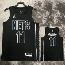 2022-23 NETS IRVING #11 Black Top Quality Hot Pressing NBA Jersey (Trapeze Edition)