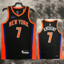 2022-23 KNICKS ANTHONY #7 Black City Edition Top Quality Hot Pressing NBA Jersey