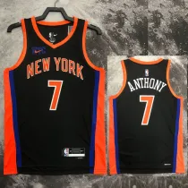 2022-23 KNICKS ANTHONY #7 Black City Edition Top Quality Hot Pressing NBA Jersey