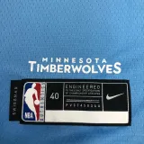2019-20 Timberwolves RUSSELL #0 Sky Blue Retro Top Quality Hot Pressing NBA Jersey