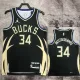 2022-23 BUCKS ANTETOKOUNMPO #34 Black Top Quality Hot Pressing NBA Jersey (Trapeze Edition)