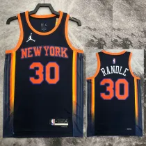 2022-23 KNICKS RANDLE #30 Black Top Quality Hot Pressing NBA Jersey (Trapeze Edition) 飞人版