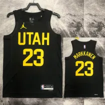 2022-23 JAZZ MARKKANEN #23 Black Top Quality Hot Pressing NBA Jersey (Trapeze Edition)