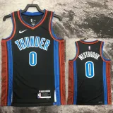 2022-23 OKC WESTBROOK #0 Black Top Quality Hot Pressing NBA Jersey