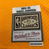 1984-85 LAKERS JOHNSON #32 Yellow Retro Top Quality Hot Pressing NBA Jersey(圆领)