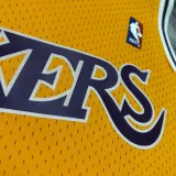 1984-85 LAKERS JOHNSON #32 Yellow Retro Top Quality Hot Pressing NBA Jersey(圆领)