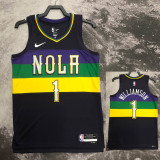 2022-23 Pelicans WILLIAMSON #1 Black City Edition Top Quality Hot Pressing NBA Jersey