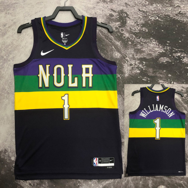 2022-23 Pelicans WILLIAMSON #1 Black City Edition Top Quality Hot Pressing NBA Jersey