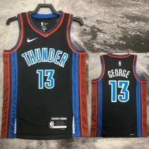 2022-23 OKC GEORGE #13 Black Top Quality Hot Pressing NBA Jersey