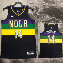 2022-23 Pelicans INGRAM #14 Black City Edition Top Quality Hot Pressing NBA Jersey