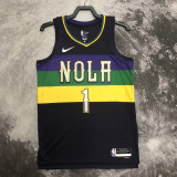 2022-23 Pelicans WILLIAMSON #1 Black City Edition Top Quality Hot Pressing NBA Jersey
