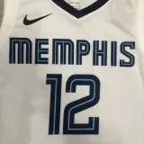 2022-23 Grizzlies MORANT #12 White Edition Top Quality Hot Pressing NBA Jersey