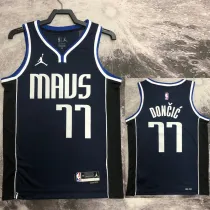 2022-23 Dallas Mavericks DONCIC #77 Black Top Quality Hot Pressing NBA Jersey (Trapeze Edition)飞人版