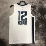 2022-23 Grizzlies MORANT #12 White Edition Top Quality Hot Pressing NBA Jersey