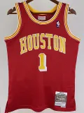 2004-05 ROCKETS McGRADY #1 Red Retro Top Quality Hot Pressing NBA Jersey