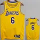 2022-23 LAKERS JAMES #6 Yellow Top Quality Hot Pressing NBA Jersey(圆领)