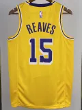 2022-23 LAKERS REAVES #15 Yellow Top Quality Hot Pressing NBA Jersey(圆领)