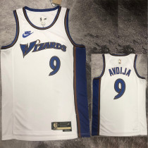 2022-23 Wizards AVDIJA #9 White Top Quality Hot Pressing NBA Jersey (Retro Logo)