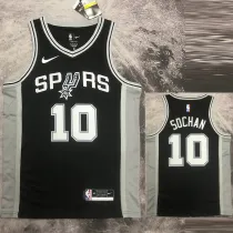 2022-23 SA Spurs SOCHAN #10 Black Top Quality Hot Pressing NBA Jersey