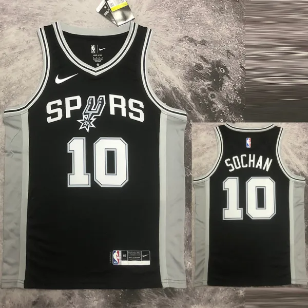2022-23 SA Spurs SOCHAN #10 Black Top Quality Hot Pressing NBA Jersey