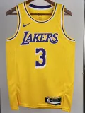 2022-23 LAKERS DAVIS #3 Yellow Top Quality Hot Pressing NBA Jersey(圆领)