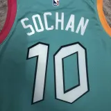 2022-23 SA Spurs SOCHAN #10 Blue City Edition Top Quality Hot Pressing NBA Jersey