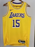 2022-23 LAKERS REAVES #15 Yellow Top Quality Hot Pressing NBA Jersey(圆领)