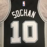 2022-23 SA Spurs SOCHAN #10 Black Top Quality Hot Pressing NBA Jersey