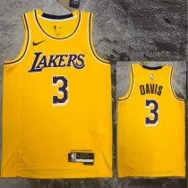 2022-23 LAKERS DAVIS #3 Yellow Top Quality Hot Pressing NBA Jersey(圆领)