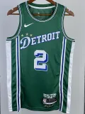 2022-23 Pistons CUNNINGHAM #2 Green City Edition Top Quality Hot Pressing NBA Jersey