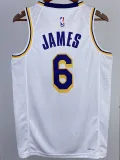 2022-23 LAKERS JAMES #6 White Top Quality Hot Pressing NBA Jersey(圆领)