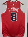 2022-23 BULLS LAVINE #8 Red Top Quality Hot Pressing NBA Jersey