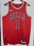 2022-23 BULLS ROSE #1 Red Top Quality Hot Pressing NBA Jersey