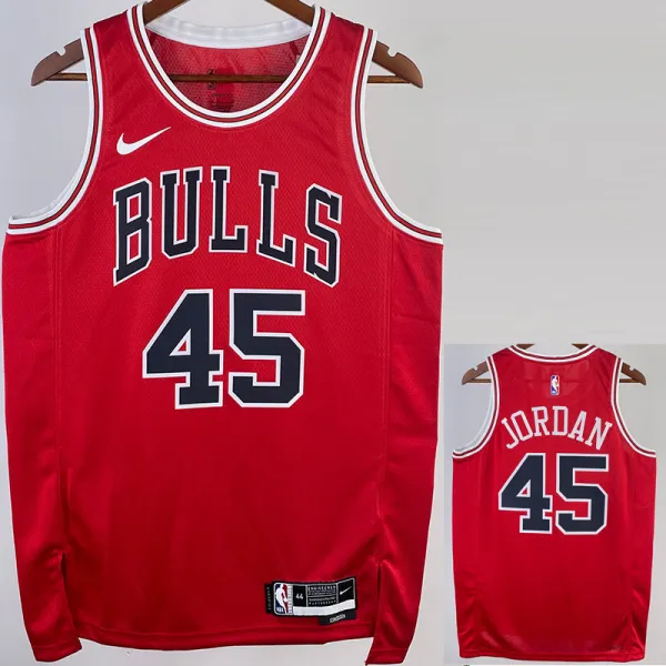 2022-23 BULLS JORDAN #45 Red Top Quality Hot Pressing NBA Jersey