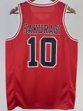 2023 SHOHOKU SAKURAGI #10 Red Top Quality Hot Pressing NBA Jersey