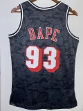 2023 HEAT & BAPE #93 Black Top Quality Hot Pressing NBA Jersey