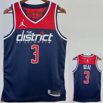 2022-23 Wizards BEAL #3 Royal Blue Top Quality Hot Pressing NBA Jersey (Trapeze Edition)