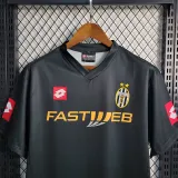 2001-2002 JUV Away Black Retro Soccer Jersey