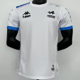 2023 F1 Formula One ALPINE White Racing Suit(圆领)