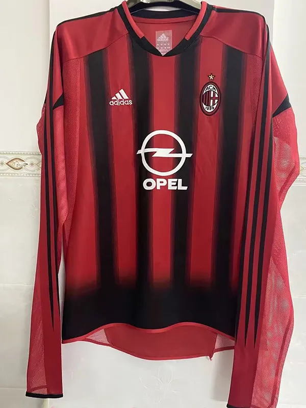 2004-2005 ACM Home Long Sleeve Retro Soccer Jersey (长袖)