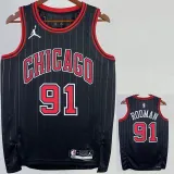 2022-23 BULLS RODMAN #91 Black Top Quality Hot Pressing NBA Jersey (Trapeze Edition) 飞人版