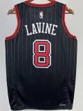 2022-23 BULLS LAVINE #8 Black Top Quality Hot Pressing NBA Jersey (Trapeze Edition) 飞人版