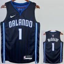 2022-23 Magic MCGRADY #1 Black Top Quality Hot Pressing NBA Jersey（黑色条纹）