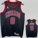 2022-23 BULLS LAVINE #8 Black Top Quality Hot Pressing NBA Jersey (Trapeze Edition) 飞人版