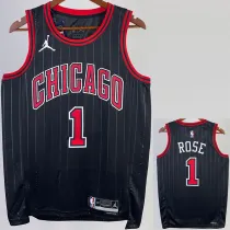 2022-23 BULLS ROSE #1 Black Top Quality Hot Pressing NBA Jersey (Trapeze Edition) 飞人版