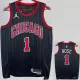 2022-23 BULLS ROSE #1 Black Top Quality Hot Pressing NBA Jersey (Trapeze Edition) 飞人版