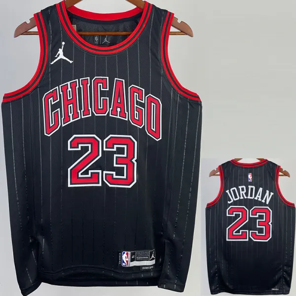 2022-23 BULLS JORDAN #23 Black Top Quality Hot Pressing NBA Jersey (Trapeze Edition) 飞人版